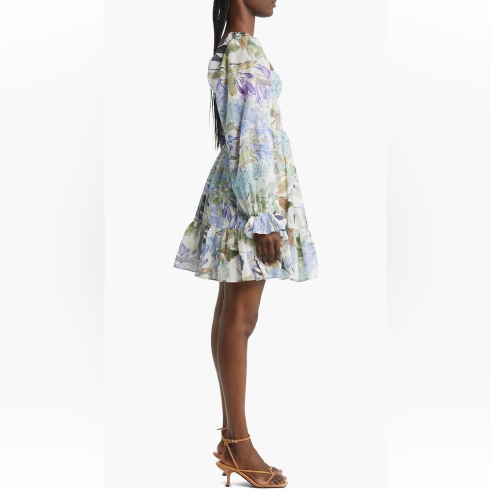 & Other Stories Floral Long Sleeve cotton Dress NWT - Picture 4 of 5